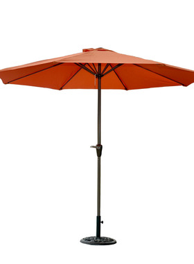 户外伞2.7米中柱铁木柱遮阳伞太阳F伞岗亭休闲伞橙色橘色黄绿红蓝