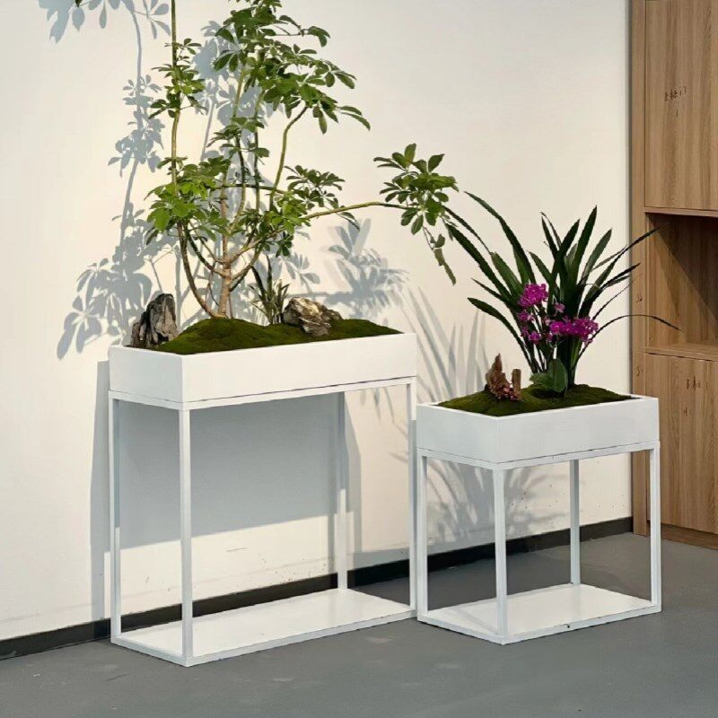 户外围栏花c架网格花盆花槽广场隔断花池栅栏围挡花坛餐饮外摆花