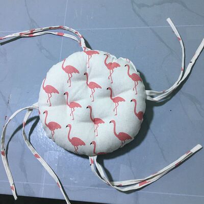 帆布纯色圆形蒲团坐垫o套圆凳子坐垫罩圆椅棉花坐垫加厚学生坐垫