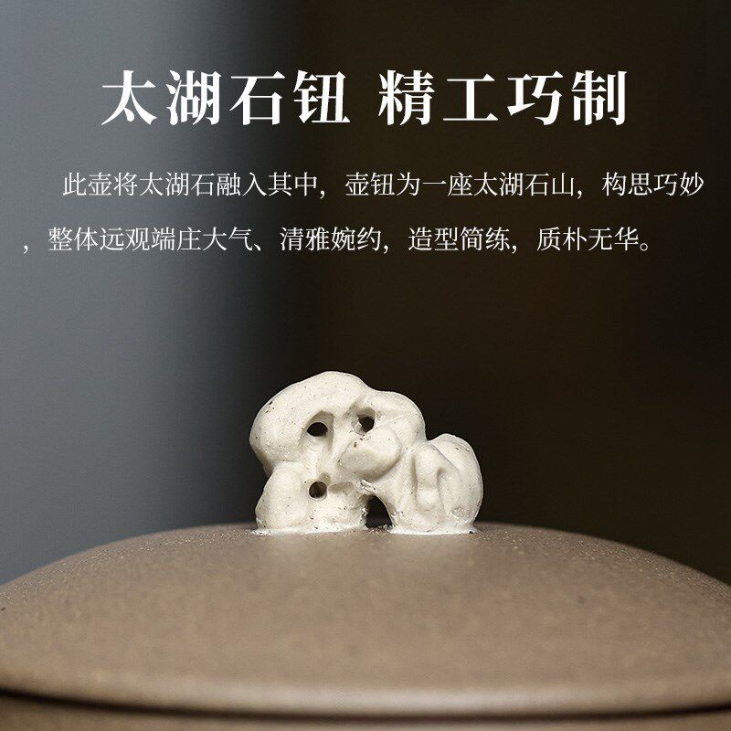 宜兴原矿段泥紫砂杯隔舱茶隔x茶杯盖杯大容量男士带盖办公观自在
