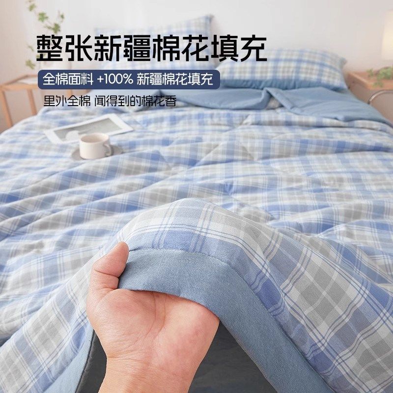 夏凉被全棉可机洗2025新款夏被空调被K宿舍单人被芯夏季薄被子