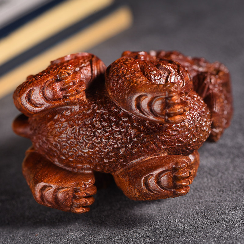 非洲紫檀貔貅手把件望天吼木雕工艺品挂N件朝天吼文玩摆件礼品