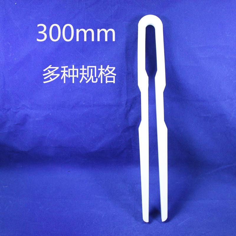 300mm特氟龙镊子聚四氟乙烯棒尖嘴PTFE板扁嘴特氟龙管耐酸碱带栓