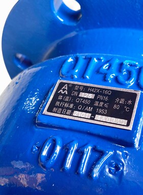 埃美柯铁消声止回阀法兰立式单向逆止阀DN50-500新款H42X-16Q