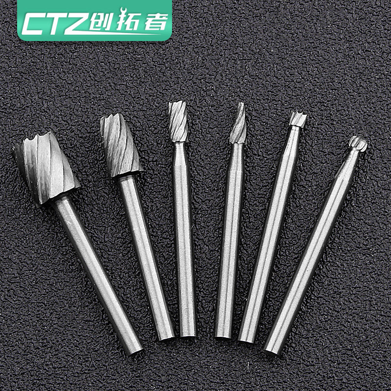创拓者 6件套高速钢异形旋转锉刀小牙锉木工雕刻铣刀工具套装包邮,机械设备,矿山专用设备,淘宝优惠券,粉丝福利购,淘宝优惠卷