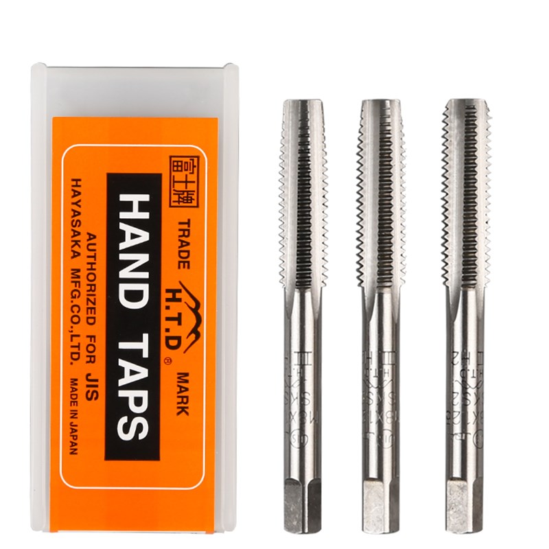 日本富士牌HTD丝攻1/8-1英制三只装手用SKS2扳手钻头丝锥组合套装