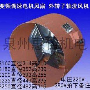 225 200 250变频调速电机冷却风机散热风扇 180 G系列强力风机160