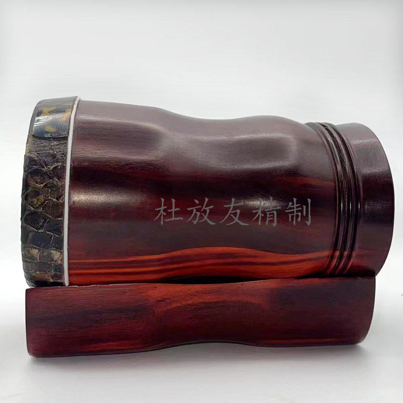 精品紫檀扁圆形二胡琴筒 乐器配J件 专业老琴师手工打造