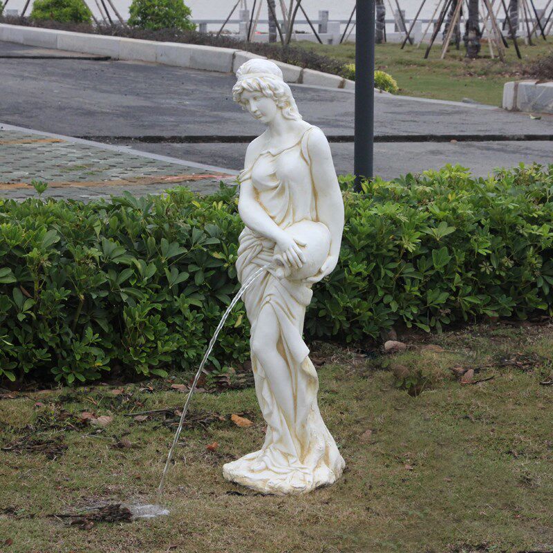 欧式鱼池装饰工艺品流水喷泉招财大F型庭院入户花园水景雕塑摆件
