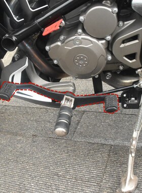 适用升仕310hV快拆边包支架后货架尾架前后可踩排挡杆加宽踏板改