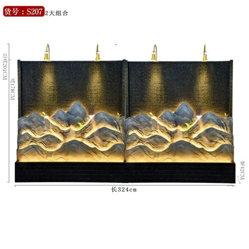 水幕墙流水c屏风酒店玄关隔断办公室造景别墅花园庭院假山喷泉摆