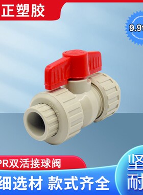 PPR热熔全塑双活接球阀 阀门 20 4分 25  32 40 50 63 75水管开关