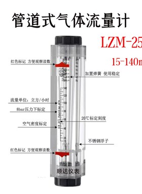 金泰ZYIA管道式流量计 15-140m/h LZM-25GF 风水压铸冷却计量表