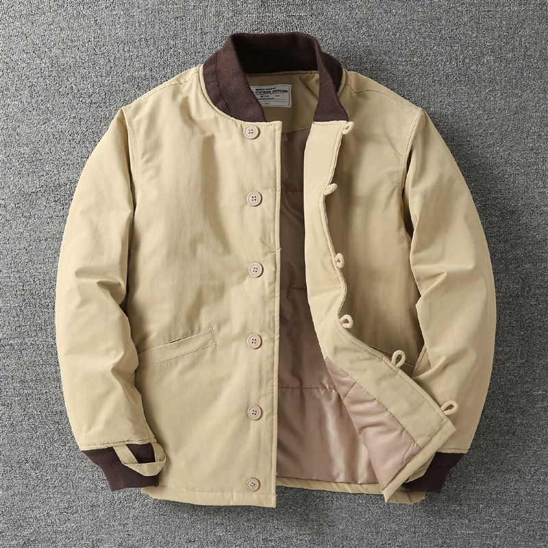冬季覆古棒球服外套加厚夹棉工装夹克M43内胆棉衣男士保暖小棉袄