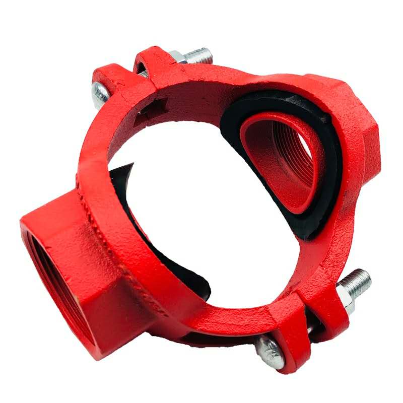 沟槽机械四通 镀锌管开孔四通100/150变25 32消防管卡箍机械四通