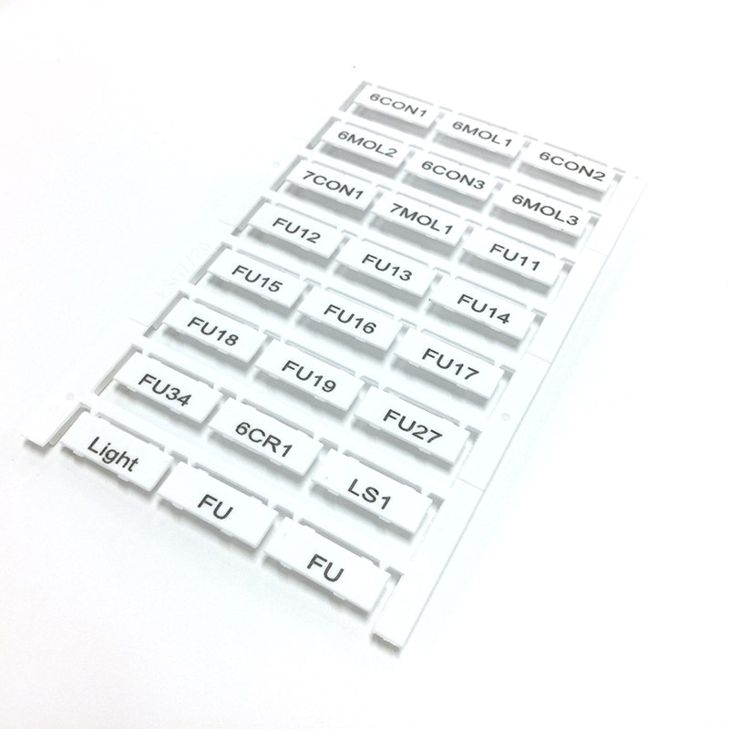 断路器空开标识牌标记号带背胶长方形ESG7/20贴牌9/17 20 BP18/26