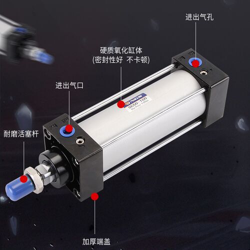 SC125气缸大缸径160X25*50-75X100X150X200X250X500-50-S亚德客型