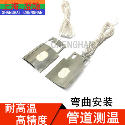 管道贴片式PT100热电阻 瓦片式PT100 薄片铂热电阻 管道测温探头