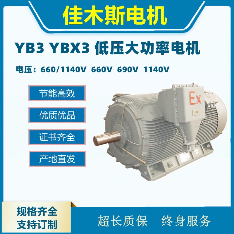 低压大功率电机 佳木斯 YBX3系列 YE3系列660/1140V660V690V1140V
