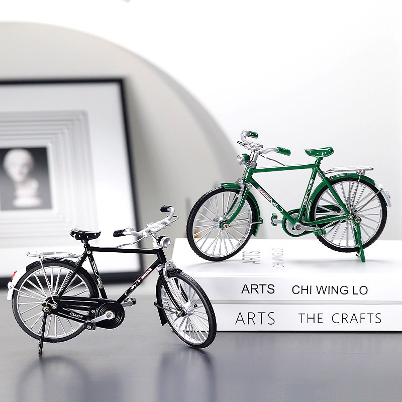 创意复古自行车小摆件家居客厅酒柜书柜房间软装饰品轻奢怀旧