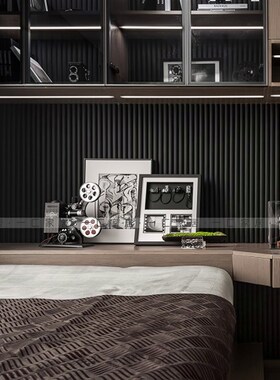 一匚 简约复古放映机组合摆件 样品房酒店会所客厅床头柜装饰物