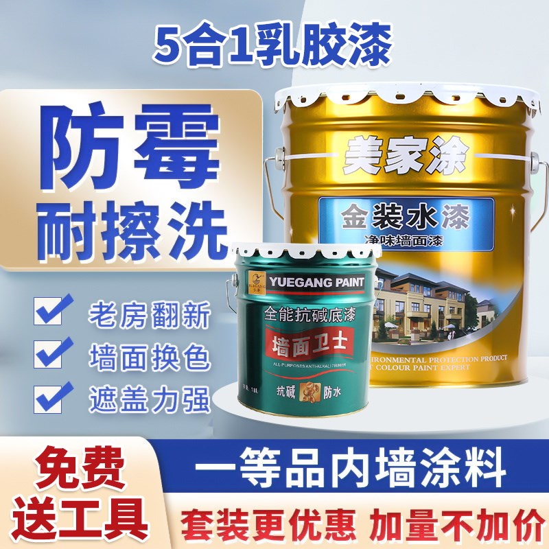 内墙漆乳胶漆涂料入门款高性价比优等品 持久亮丽优等品8小时住家