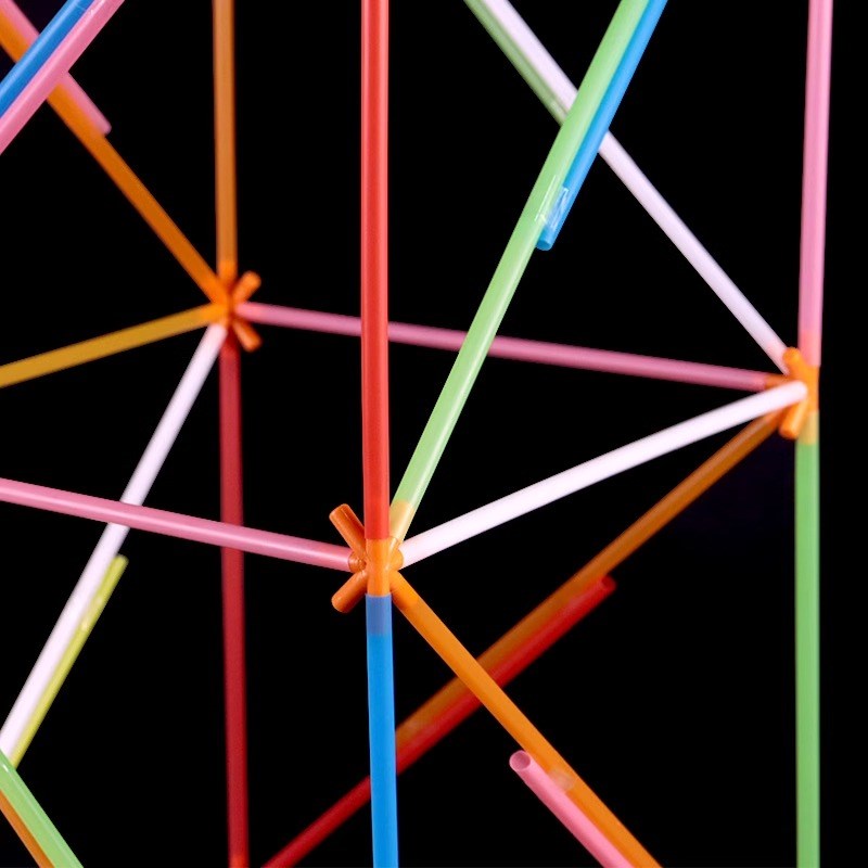 塔台模型六年级设计搭建作材料20厘米吸管八通接头高60厘米小学生