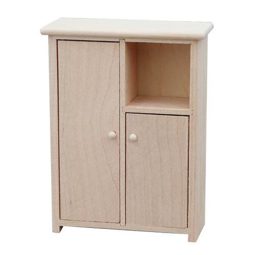 1:12娃娃屋dollhouse微缩食玩场景摆件木质工艺品素坯柜子模型