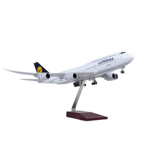 空客B747飞机模型47CM汉莎B747客机航模静态模型爱好者的收藏佳品