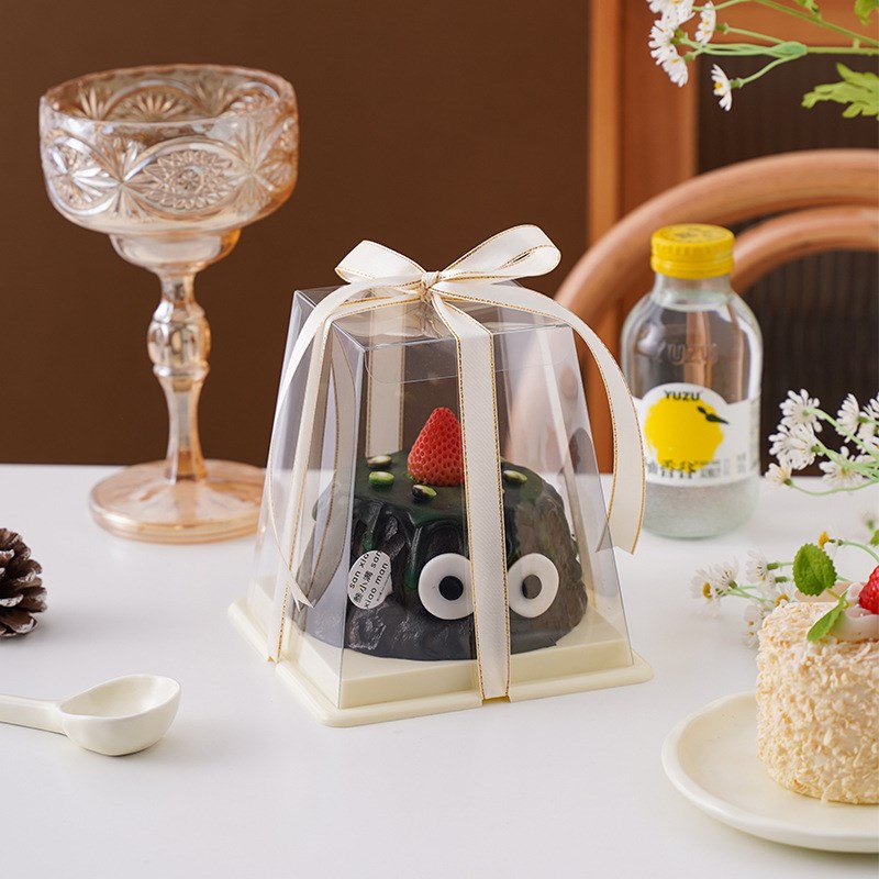 新款透明3/4/5/6寸加高透明盒子火山异形生日蛋糕盒西点烘焙盒