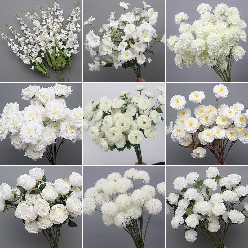 白色花婚庆婚礼装饰花假花摆件花艺花材花束塑料花拱门道具花,特色手工艺,其他特色工艺品,淘宝优惠券,粉丝福利购,淘宝优惠卷