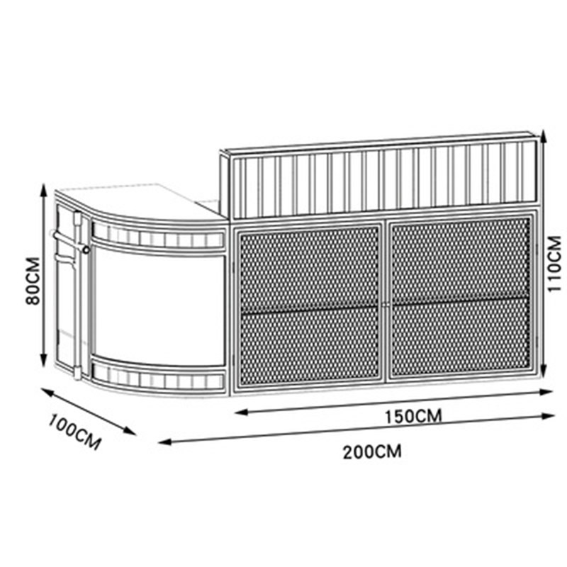 工业风铁艺收银台复古创意火锅烧烤店柜台酒吧酒店办公桌转角接待