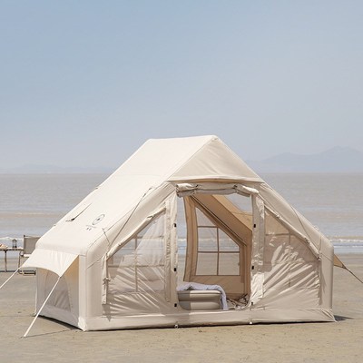 鑫途6充气帐篷露营装备户外过夜免搭建防雨屋脊3-4人便携式帐篷