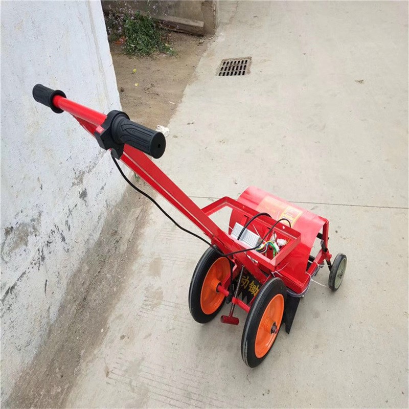 山坡地翻整松土除草机家用小型手推电动除草机多用途耕地机开沟机