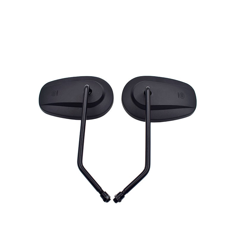 125/150摩托车倒车镜三轮车大视野反光镜黑色电动车三轮车倒车镜