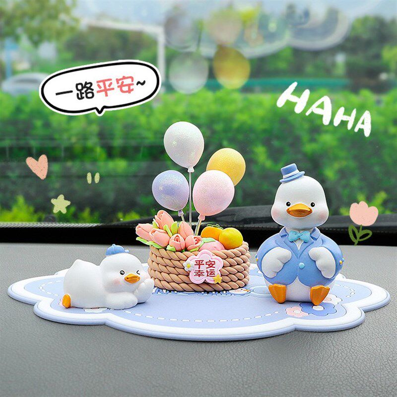 加油鸭汽车内饰用品高档创意个性潮可爱男女士车载车上装饰品摆件