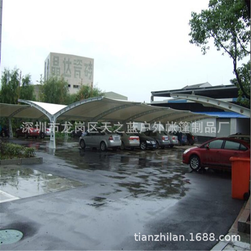 膜结构车棚汽车停车棚家用电动车棚户外遮阳张拉膜看台棚景观雨棚