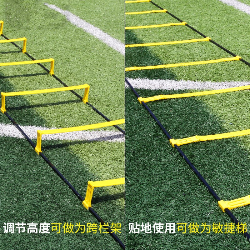 两用敏捷梯 固定跳格梯 跨栏架软梯绳梯 速度梯步伐训练梯