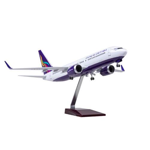 带灯乌鲁木齐航空737客机飞机模型737-800仿真拼装民航礼品摆件