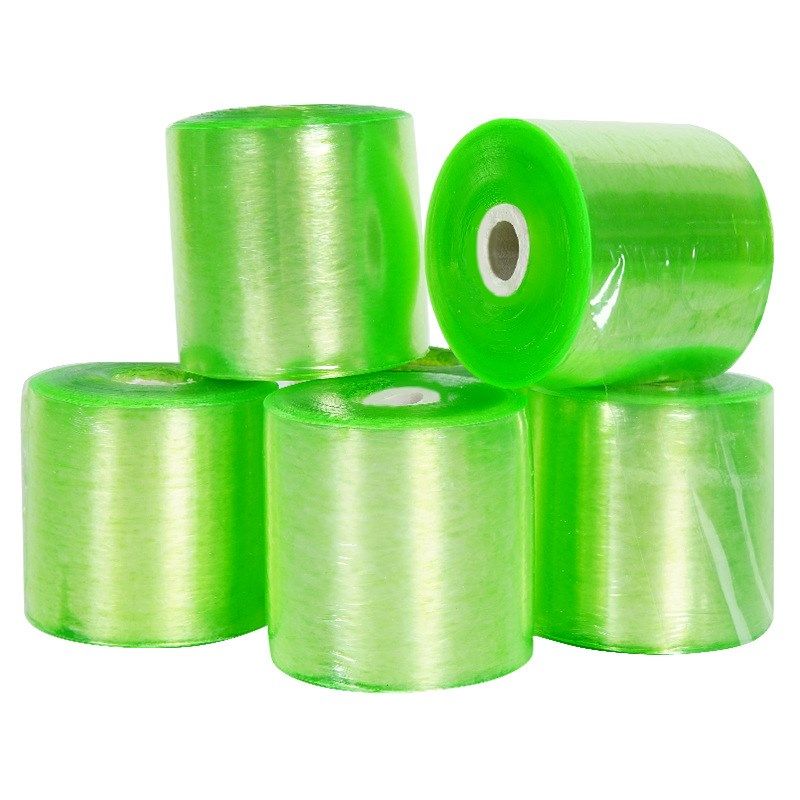 绿色PVC工业缠绕膜打包膜嫁接保护膜 静电膜 PVC电线膜小卷缠绕膜