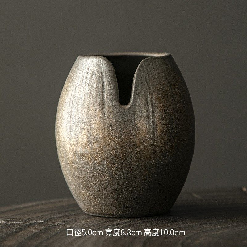 粗陶复古创意粉引手工异型桌面陶瓷水培小花器摆件家居茶室干花插,特色手工艺,其他特色工艺品,淘宝优惠券,粉丝福利购,淘宝优惠卷