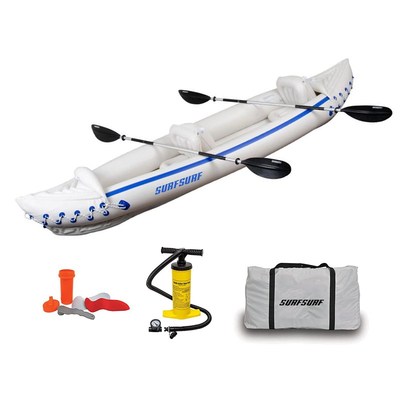 休闲户外皮划艇冲锋舟充气钓鱼船加厚加宽一体式橡尖头皮艇充气船