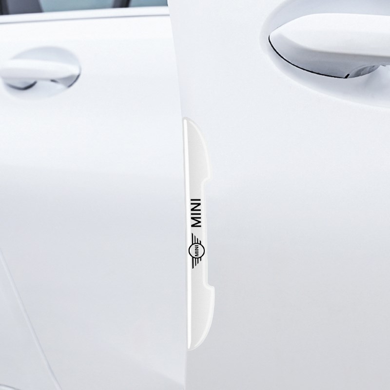 宝马INI汽车车门防撞条oper白色反光装饰防护贴后视镜防刮胶条