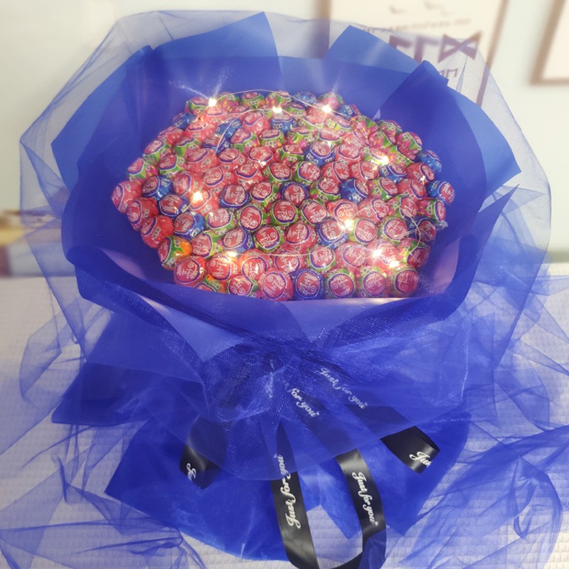 七夕情人节手工作卡通花棒棒糖花束diy装材料送女友创意礼物