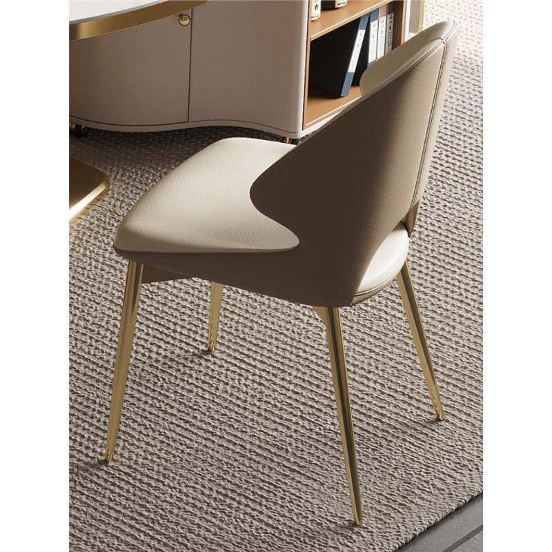 简轻奢位高端设计师款餐PFX椅办椅公室书房客人茶椅现代约茶桌子