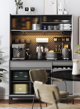 I1意极实木餐边璃柜一体靠墙F77S88TH高柜简玻灰色高柜现代小户式