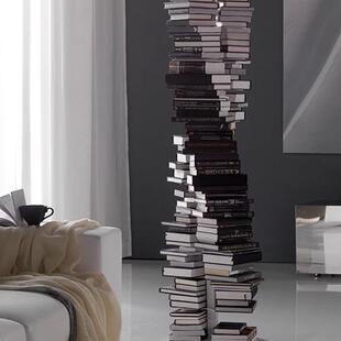 DNA螺旋纳转隐书形书柜架落地网57216红收架客厅转角多层创意置物