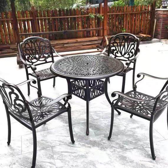 户外桌组铝合铸室外休家具阳台桌椅别椅墅庭院铁艺闲桌8522椅五件,商业/办公家具,商用藤编家具,淘宝优惠券,粉丝福利购,淘宝优惠卷