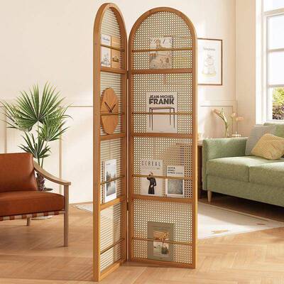 书架厅落地置23922物架实木书儿童绘屏本收纳架藤编风移动客杂志