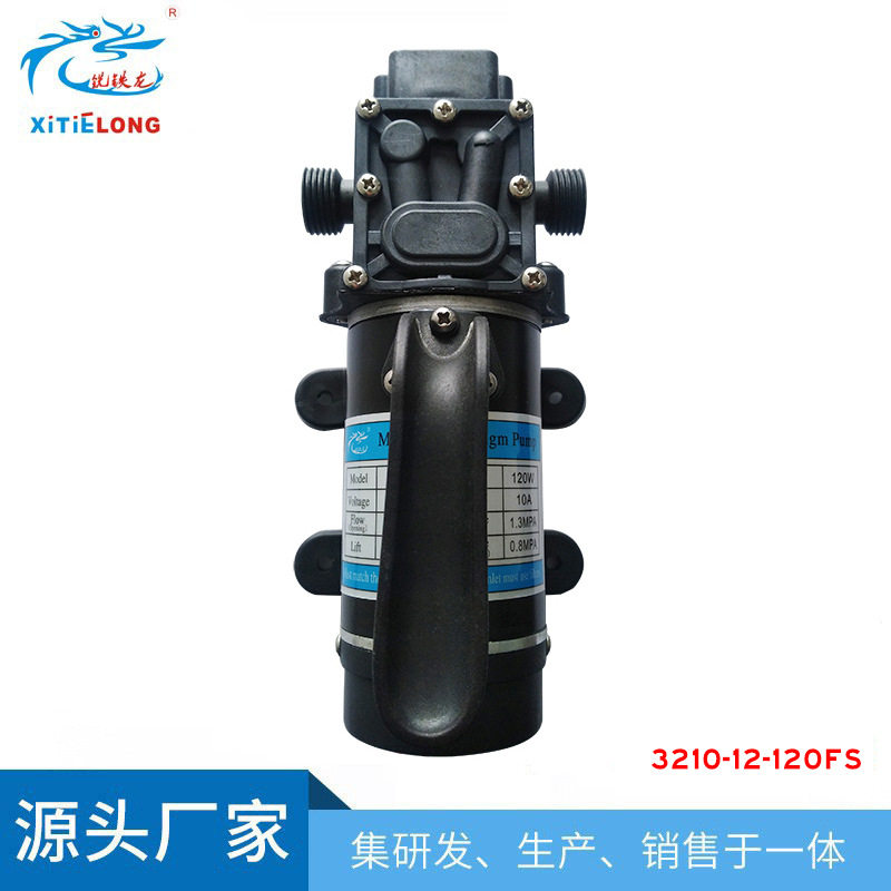 厂家供应压力开关型高压电动微型隔膜泵 家用120W高压自吸增压泵